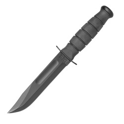 Ka-Bar 1256 - Militärmesser - Schwarz - Lederscheide